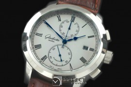 GL00071 Senator Chrono SS/LE White OS2Quartz