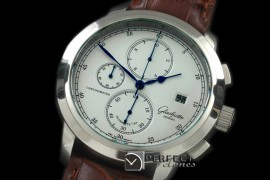 GL00081 Senator Chrono SS/LE White OS2Quartz