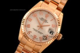 RDJmR10141 RG Pres Sunray White Numeral Swiss Eta 2836-2