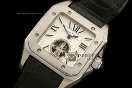 CARS10061 Santos 10Tourbillon SS/LE White Asian Manual 17J H/W