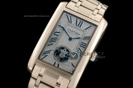 CARTA10001 Tank American Tourbillon SS/SS White Asian 21J