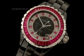 CHAJL10042 J12 Joaillerie Ladies Black/Red/Red Jap Quartz J12 Jo