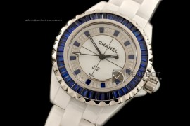 CHAJL10013 J12 Joaillerie Ladies White/Blue/Blue Jap Quartz