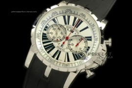 RD00104 Excalibur Chrono SS/RU White Manual HW Chrono