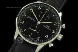 IWPG10004 Portuguese Chrono SS/LE Black A-7750 New Improved