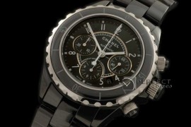 CHA00088 J12 Auto Chrono Black Full Ceramic A-775Secs@3