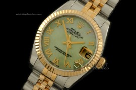RDJmT10071 SS/YG Jubilee MOP L-Green Roman Swiss Eta 2836-2