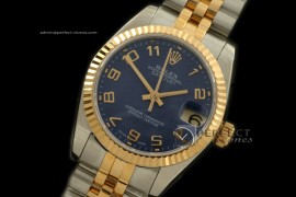 RDJmT10045 SS/YG Jubilee Sunray Blue Numeral Swiss Eta 2836-2