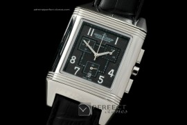 JL01062 Reverso Chronograph SS/LE Black Num Jap OS Chrono Quartz