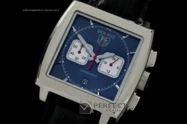 TGM10011 Monaco Classic SS/LE Blue Jap Quartz Chrono Free Ship