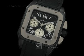 CARS01004 Santos 10Chrono PVD/TI Black Asia 77528800bph