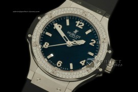 0HB38-10012 Big Bang 38mm SS/Ru Diam Bez Black Swiss Quart