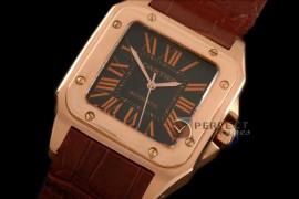 CARS10004 Santos 10Men RG/LE Black Swiss Eta 2824-2