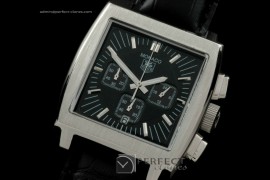 TGM10012 Monaco Classic SS/LE Black Jap Quartz Chrono Free Shi