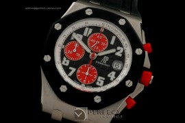 AAP10042 Royal Oak Chronograph TI/RU BlkRed A-775Sec@12