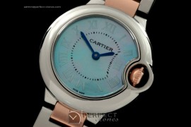 CARBA00211 Ballon Bleu de Cartier Ladies TT MOP Blue Swiss Qtz