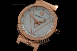 LVLV10025 Ladies Tambour V SSLE White Diam Bez Jap Quartz