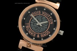 LVLTB10016 Ladies Tambour T/B RGLE Black R-Gold Bez Jap Quartz