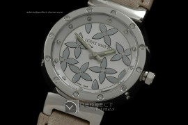 LVLE10003 Ladies Tambour Elegance SSLE White Diam Bez Jap Quartz