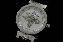 LVLB10001 Ladies Tambour Bijou SSLE White Steel Bez Jap Quartz B