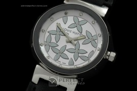 LVLE10002A Ladies Tambour Elegance SSLE White Ceramic Bez Jap Qu