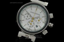 LV10041 Tambour Chronograph Ladies SS White Jap Qtz C/w Box