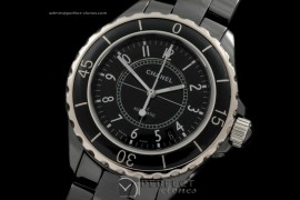 CHAA00112 Men J12 Black Ceramic Swiss Eta 2824-2