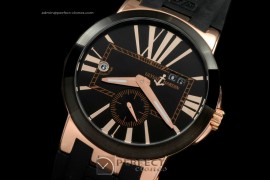 UNDT10002 Executive Dual Time RG/PVD/RU Blk Asian 2813 23J