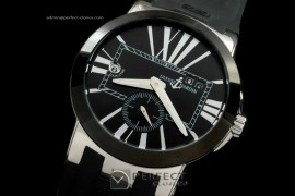 UNDT10001 Executive Dual Time SS/PVD/RU Blk Asian 2813 23J