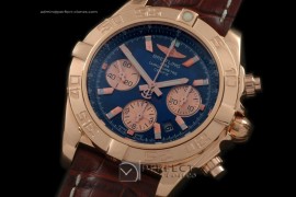 BLB01-10054L Chronomat B01 RG/LE Blue Sticks A-7750