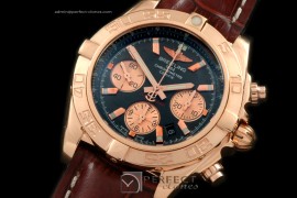BLB01-10052L Chronomat B01 RG/LE Black Sticks A-7750