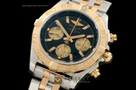 BLB01-10032 Chronomat B01 TT SS/YG Black Sticks A-7750