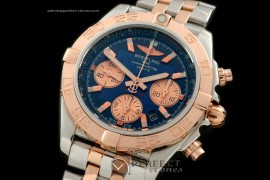 BLB01-10024 Chronomat B01 TT SS/RG Blue Sticks A-7750