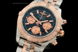 BLB01-10022 Chronomat B01 TT SS/RG Black Sticks A-7750