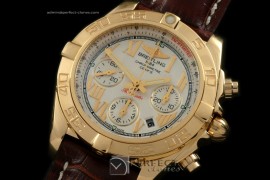 BLB01-10081L Chronomat B01 YG/LE White Roman Sticks A-7750