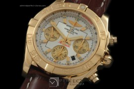 BLB01-10071L Chronomat B01 YG/LE White Sticks A-7750