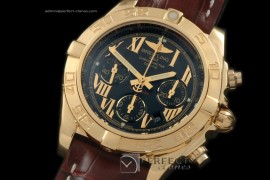 BLB01-10082L Chronomat B01 YG/LE Black Roman Sticks A-7750