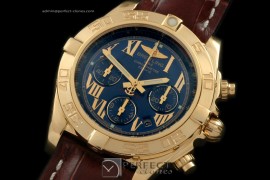 BLB01-10084L Chronomat B01 YG/LE Blue Roman Sticks A-7750