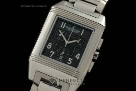 JL01067 Reverso Chronograph SS/SS Black Num Jap OS Chrono Quartz