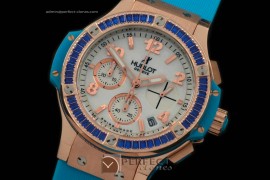HB38-02022 Big Bang 38mm RG/Sq B/Ruby/Ru Aspen White Jap Quartz