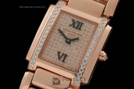 PP01061 Ladies 24 Hours SS Full Diamonds Dial Swiss Qtz