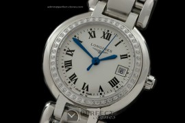 LGLPL10012 Prima Luna Ladies SS/SS Diam White Roman Swiss Quartz