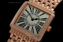 FMMSQ10008 Ladies Master Square RG/RG Wht Swiss Quartz