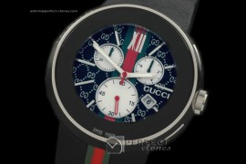 GU00152 I-Gucci Chronograph SS/RU Black Swiss Quartz Chrono