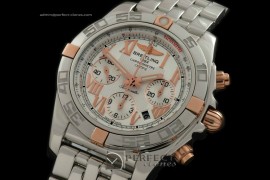 BLB01-02011 Chronomat B01 SS/RG/SS Wht Roman A-775 Ult V
