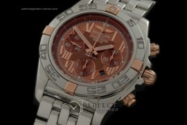 BLB01-02015 Chronomat B01 SS/RG/SS Brn Roman A-775 Ult V