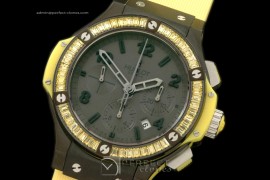 HBSQ10068 Big Bang "All Black" Ceramic/Sq Yellow Diam Blk A-7750