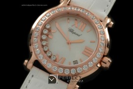 CP00121 Happy Sports RG/LE Diam White Original Swiss Quartz