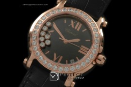 CP00123 Happy Sports RG/LE Diam Black Original Swiss Quartz