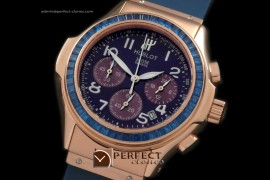 HBMD30056B MDM Chronograph RG/RU B-Rubies Bez Blue Jap Quart